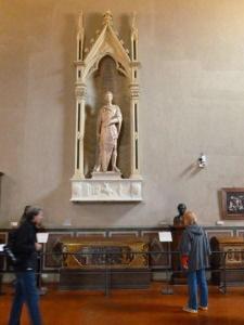 Jane checks out Donatello's St. George in a hall dedicated to the sculptor.
